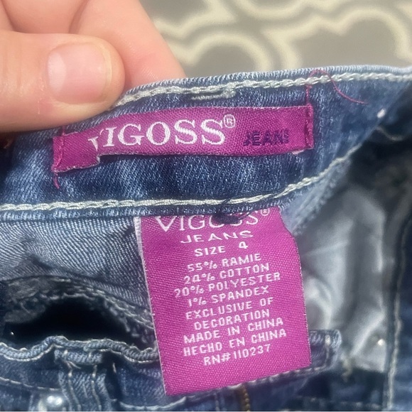 Vigoss Blue Denim Shorts with Rolled Cuffs/ Grace in LA Bundle Size 4 - Picture 7 of 9